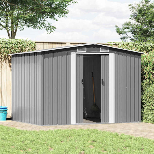 Garden Shed | Grey | Galvanised Steel | Large | Garden Shed | Rectangular Garden Shed | Grey | Galvanised Steel | Large | Garden Shed | Rectangular