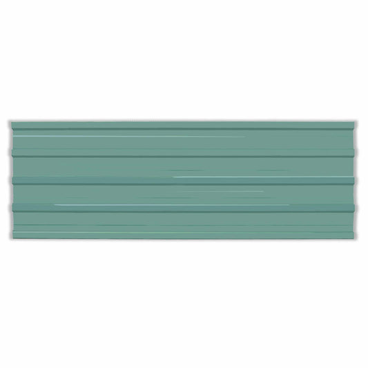 Roof Panel 12 pcs Green 129 x 45 cm Galvanised steel Roof Panel 12 pcs Green 129 x 45 cm Galvanised steel
