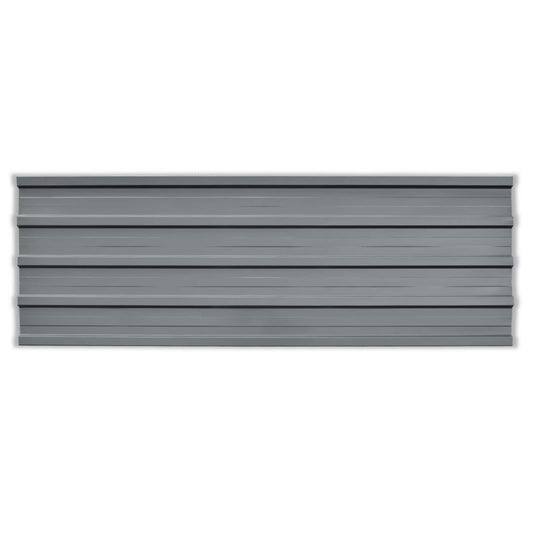 Roof Panel 12 pcs Grey 129 x 45 cm Galvanised steel Roof Panel 12 pcs Grey 129 x 45 cm Galvanised steel