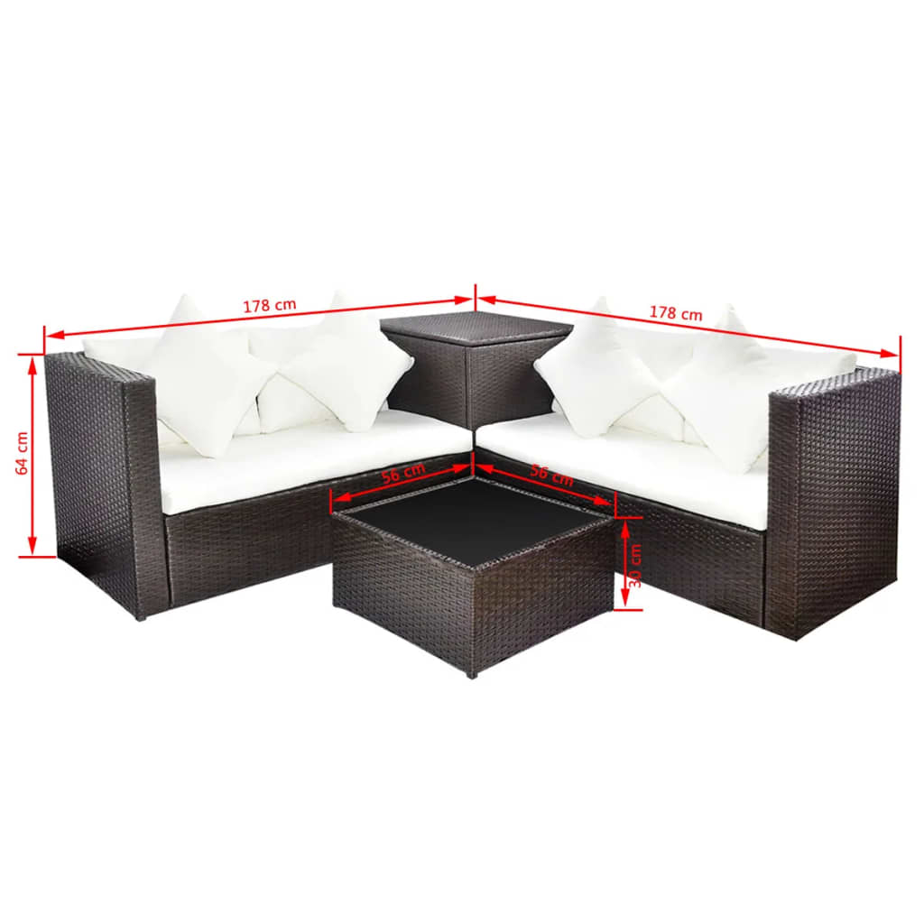 Patio Furniture | Brown | PE rattan | Medium | Removable Covers