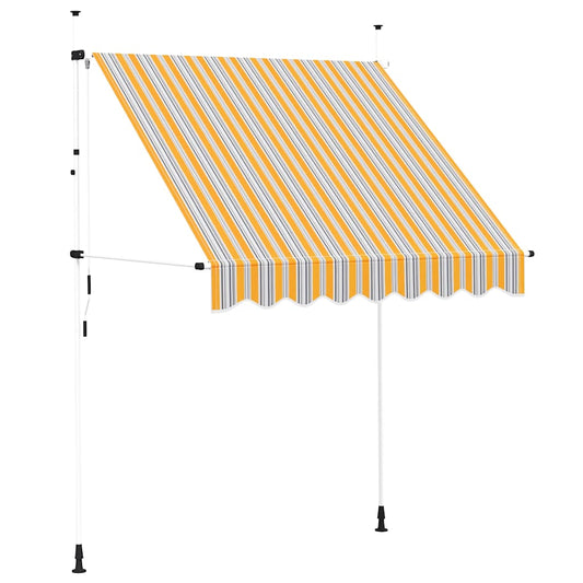 43226 vidaXL Manual Retractable Awning 200 cm Yellow and Blue Stripes 43226 vidaXL Manual Retractable Awning 200 cm Yellow and Blue Stripes