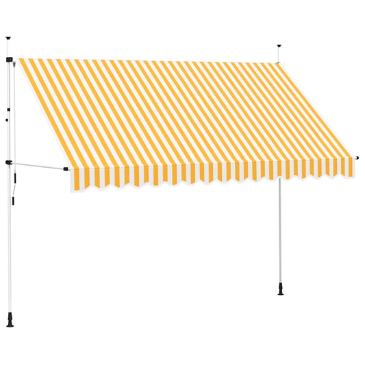 43235 vidaXL Manual Retractable Awning 350 cm Orange and White Stripes 43235 vidaXL Manual Retractable Awning 350 cm Orange and White Stripes