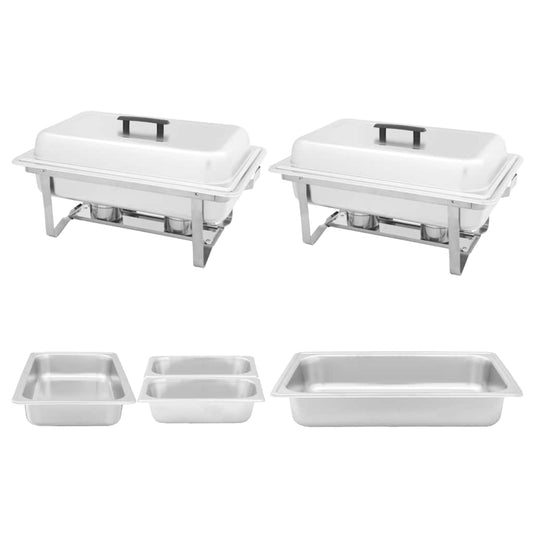 2 Piece Chafing Dish Set Stainless Steel 2 Piece Chafing Dish Set Stainless Steel