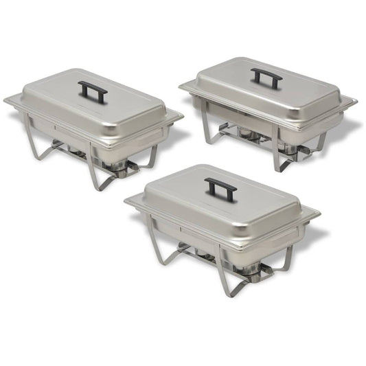3 Piece Chafing Dish Set Stainless Steel 3 Piece Chafing Dish Set Stainless Steel