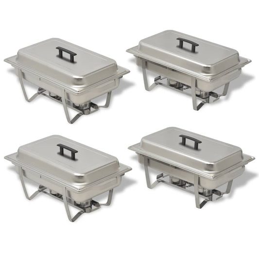 4 Piece Chafing Dish Set Stainless Steel 4 Piece Chafing Dish Set Stainless Steel