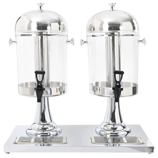 Double Juice Dispenser Stainless Steel 2 x 8 L Double Juice Dispenser Stainless Steel 2 x 8 L