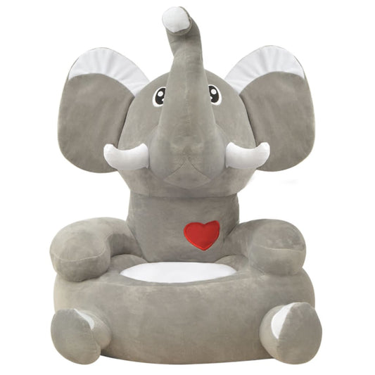 Plush Children's Chair Elephant Grey Plush Children's Chair Elephant Grey
