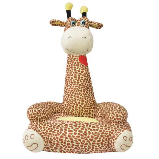 Plush Children's Chair Giraffe Brown Plush Children's Chair Giraffe Brown