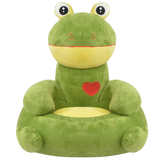 Plush Children's Chair Frog Green Plush Children's Chair Frog Green