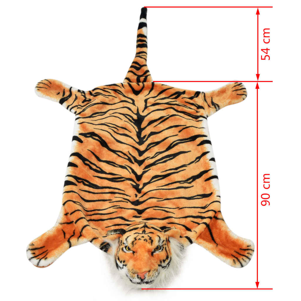 Carpet | Brown with tiger stripes | Polyester | 144 cm x 78 cm | Rug