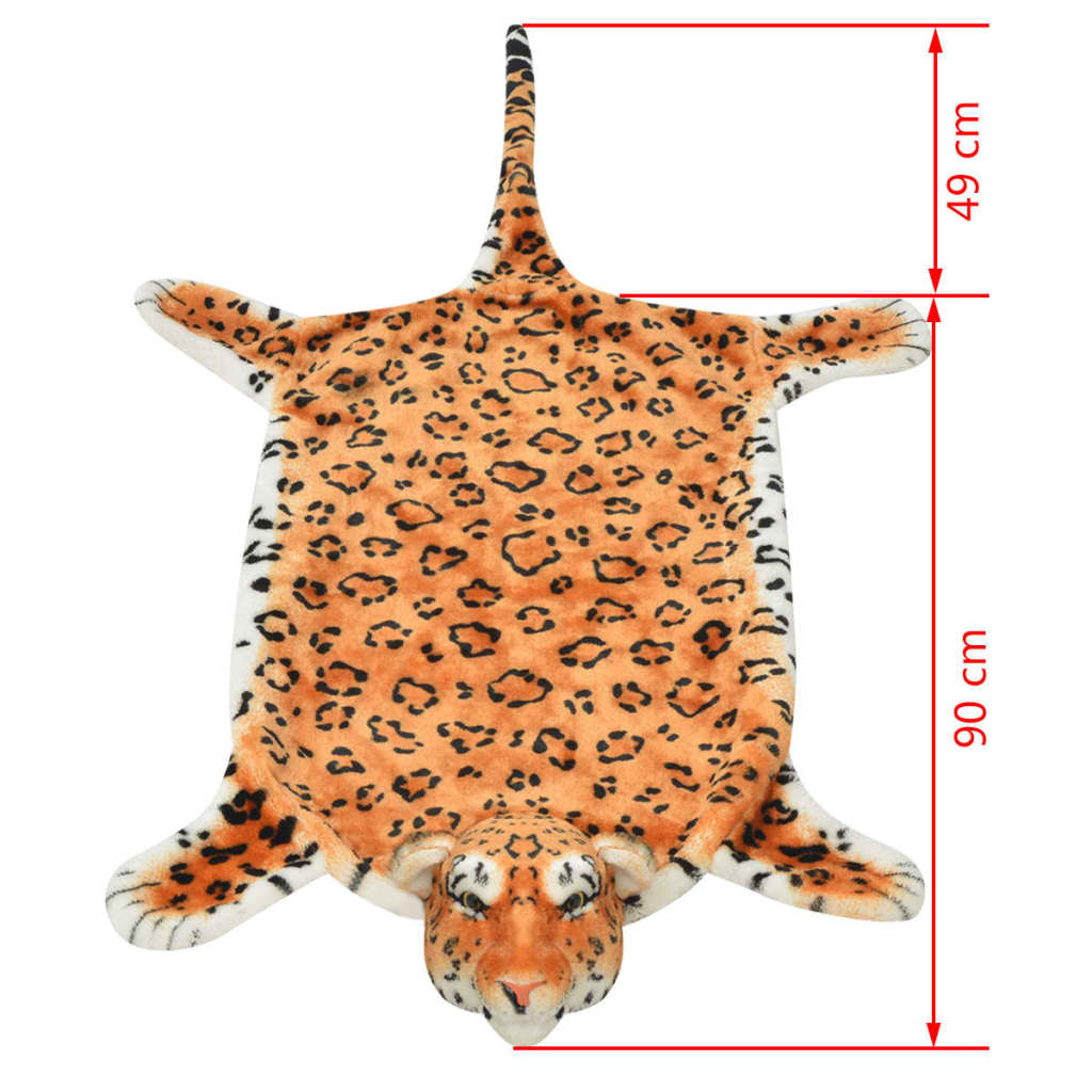 Leopard Carpet Plush 139 cm Brown