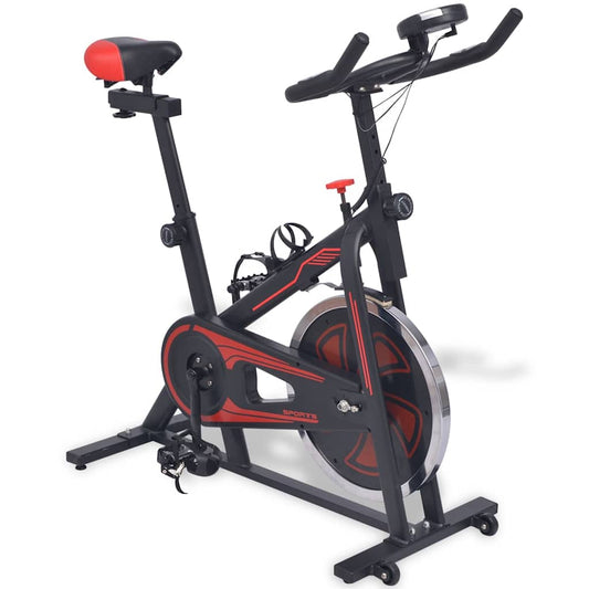 Exercise Training Bike with Pulse Sensors Black and Red Exercise Training Bike with Pulse Sensors Black and Red