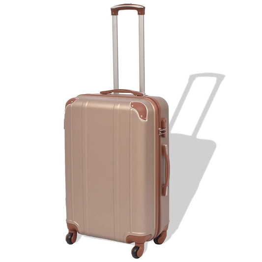 91193 vidaXL Four Piece Hardcase Trolley Set Champagne 91193 vidaXL Four Piece Hardcase Trolley Set Champagne