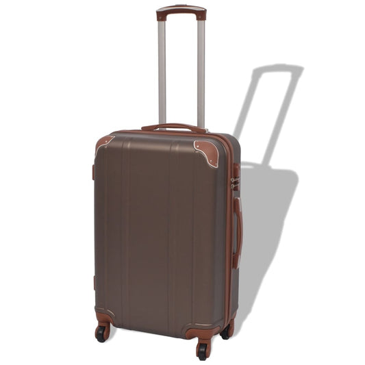 Four Piece Hardcase Trolley Set Coffee Four Piece Hardcase Trolley Set Coffee