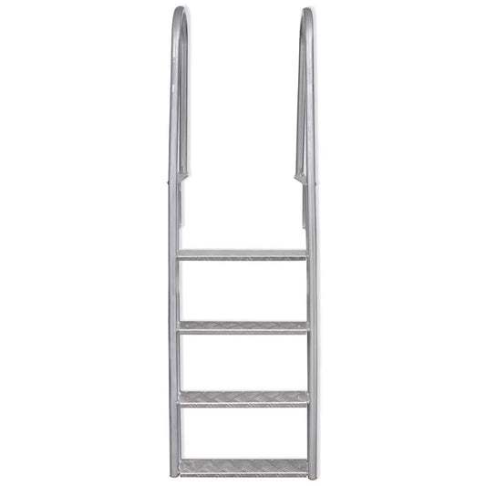 91197 vidaXL 4-Step Dock/Pool Ladder Aluminium 167 cm 91197 vidaXL 4-Step Dock/Pool Ladder Aluminium 167 cm