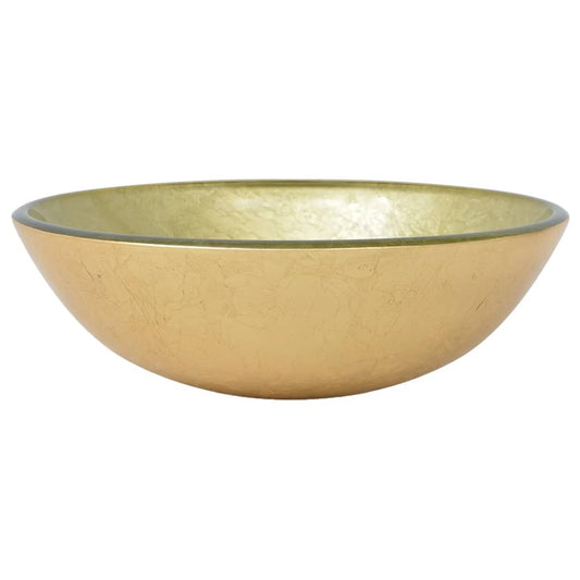 Basin Tempered Glass 42 cm Gold Basin Tempered Glass 42 cm Gold