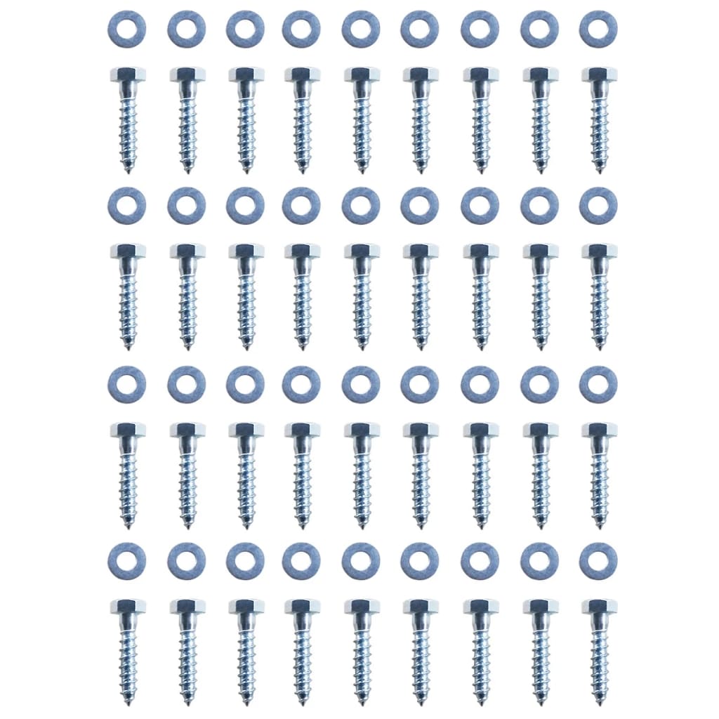 142302 vidaXL L-shaped Ground Anchors 12 pcs Galvanised Steel 5x5x50 cm