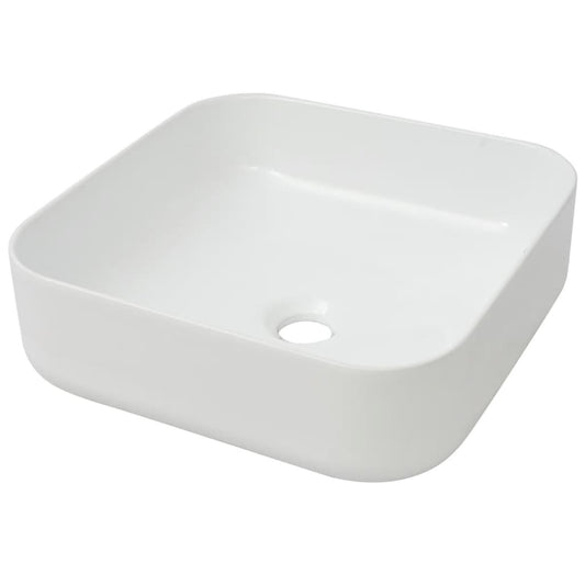 Basin Square Ceramic White 39x39x13.5 cm Basin Square Ceramic White 39x39x13.5 cm