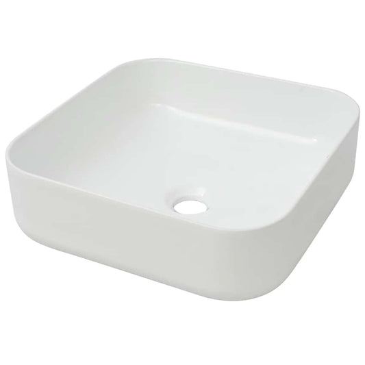 142338 vidaXL Basin Square Ceramic White 39x39x13,5 cm 142338 vidaXL Basin Square Ceramic White 39x39x13,5 cm