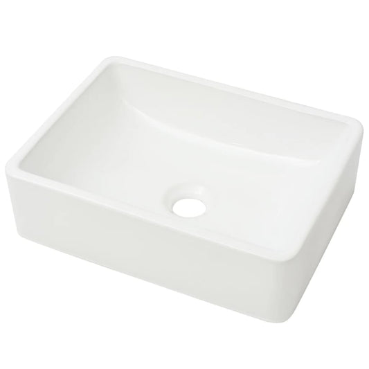 Basin Ceramic White 41x30x12 cm Basin Ceramic White 41x30x12 cm