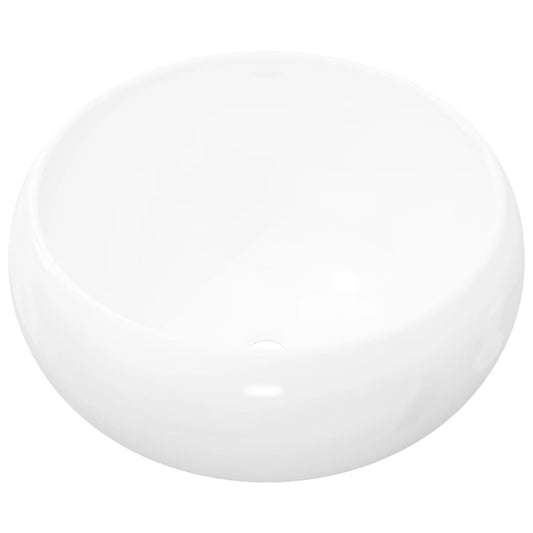 Basin Round Ceramic White 40x15 cm Basin Round Ceramic White 40x15 cm