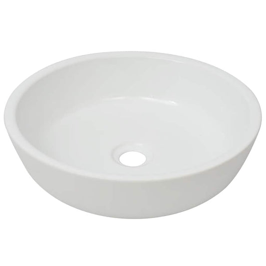 142341 vidaXL Basin Round Ceramic White 42x12 cm 142341 vidaXL Basin Round Ceramic White 42x12 cm