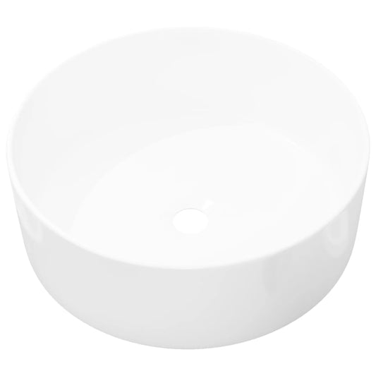 Basin Round Ceramic White 40x15 cm Basin Round Ceramic White 40x15 cm