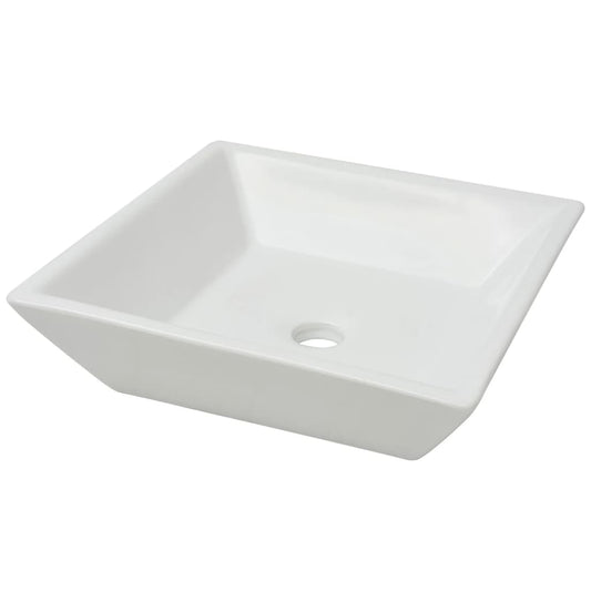 Basin Square Ceramic White 41.5x41.5x12 cm Basin Square Ceramic White 41.5x41.5x12 cm