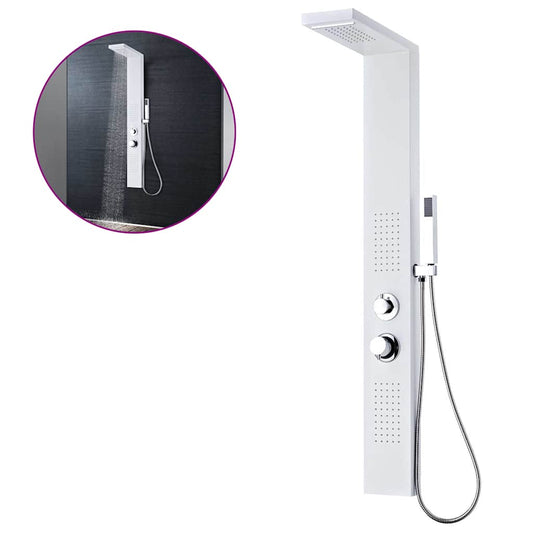 Shower Panel System Aluminium Matte White Shower Panel System Aluminium Matte White