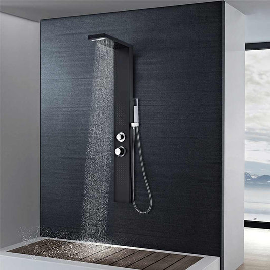 Shower Panel System Aluminium Matte Black Shower Panel System Aluminium Matte Black