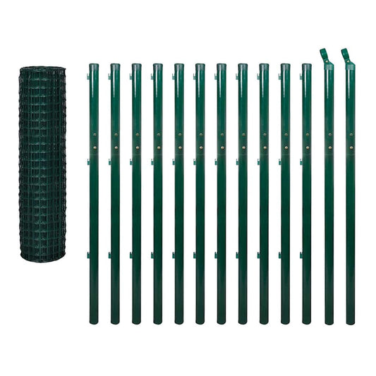142380 vidaXL Euro Fence Steel 25x1,7 m Green 142380 vidaXL Euro Fence Steel 25x1,7 m Green