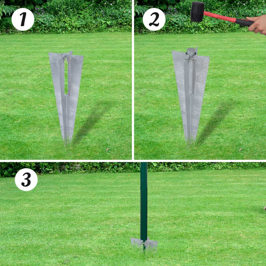 142383 vidaXL Euro Fence Steel 10x1,2 m Green
