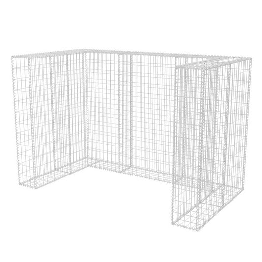 Gabion Double Wheelie Bin Surround Steel 180x100x120 cm Gabion Double Wheelie Bin Surround Steel 180x100x120 cm