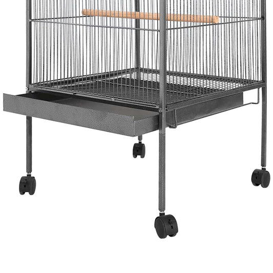 170408 vidaXL Bird Cage Black 54x54x146 cm Steel 170408 vidaXL Bird Cage Black 54x54x146 cm Steel