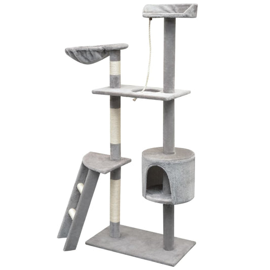 Cat Tree with Sisal Scratching Posts 150 cm Grey Cat Tree with Sisal Scratching Posts 150 cm Grey