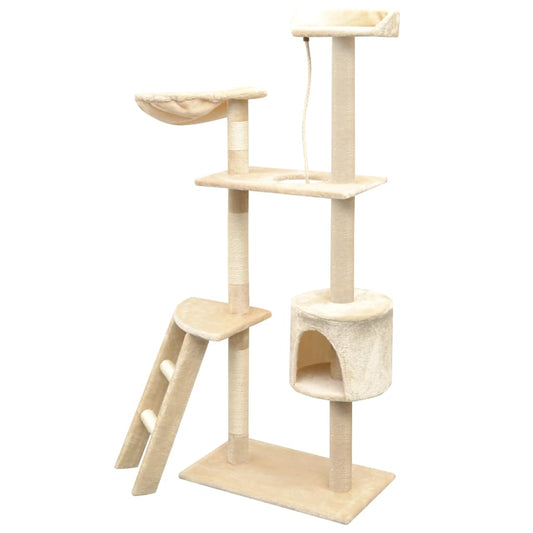 170487 vidaXL Cat Tree with Sisal Scratching Posts 150 cm Beige 170487 vidaXL Cat Tree with Sisal Scratching Posts 150 cm Beige