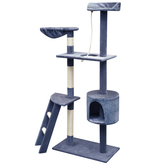 Cat Tree | Dark Blue | Wooden Frame | Large | Durable | Cat Tree | Modern Cat Tree | Dark Blue | Wooden Frame | Large | Durable | Cat Tree | Modern