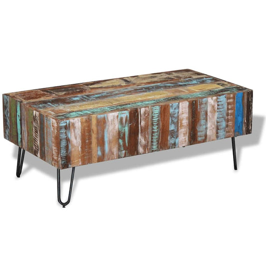 Coffee Table Solid Reclaimed Wood 100x50x38 cm Coffee Table Solid Reclaimed Wood 100x50x38 cm