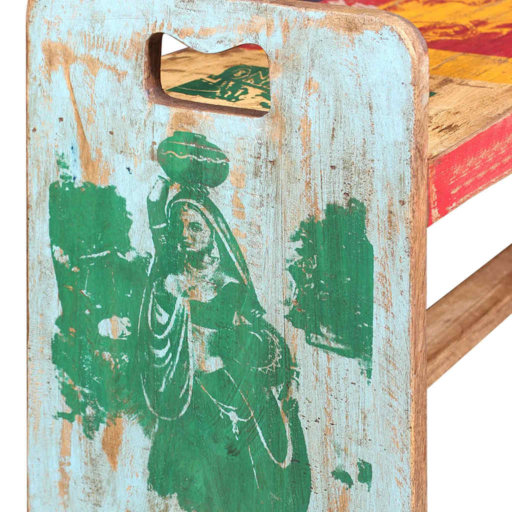 243457 vidaXL Cola Bench Solid Reclaimed Wood 100x30x50 cm