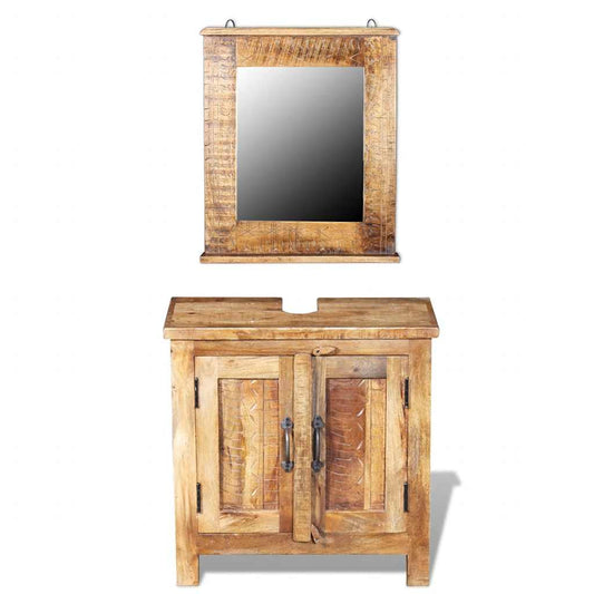 Bathroom Vanity Cabinet with Mirror Solid Mango Wood Bathroom Vanity Cabinet with Mirror Solid Mango Wood