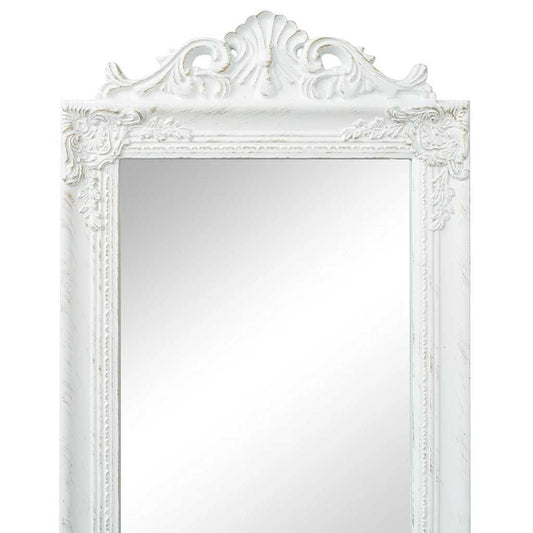 243691 vidaXL Free-Standing Mirror Baroque Style 160x40 cm White 243691 vidaXL Free-Standing Mirror Baroque Style 160x40 cm White