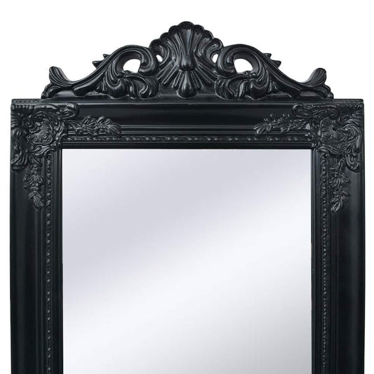 243694 vidaXL Free-Standing Mirror Baroque Style 160x40 cm Black 243694 vidaXL Free-Standing Mirror Baroque Style 160x40 cm Black