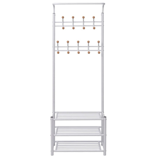 Clothes Rack with Shoe Storage 68x32x182.5 cm White Clothes Rack with Shoe Storage 68x32x182.5 cm White