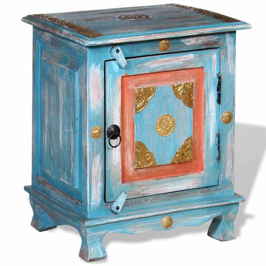 243970 vidaXL Nightstand Solid Mango Wood Blue 243970 vidaXL Nightstand Solid Mango Wood Blue