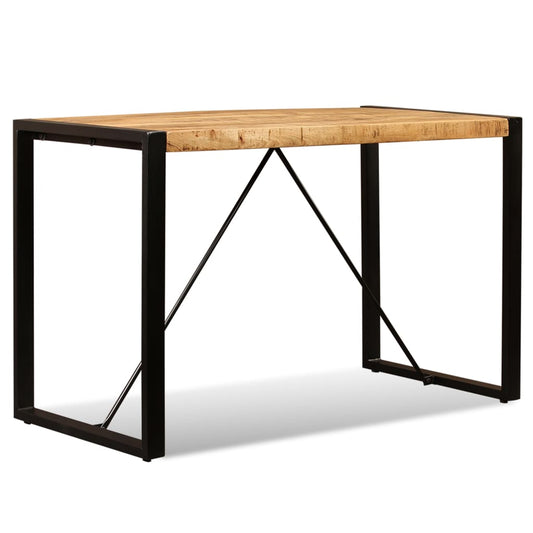 Dining Table | Brown and Black | Solid rough mango wood | 120 cm Dining Table | Brown and Black | Solid rough mango wood | 120 cm