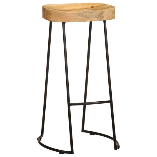 Bar Stools 2 pcs Solid Mango Wood Bar Stools 2 pcs Solid Mango Wood
