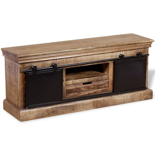 TV Cabinet with 2 Sliding Doors Solid Mango Wood 110x30x45 cm TV Cabinet with 2 Sliding Doors Solid Mango Wood 110x30x45 cm