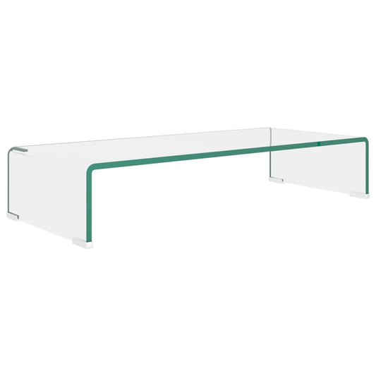 TV Stand/Monitor Riser Glass Clear 70x30x13 cm TV Stand/Monitor Riser Glass Clear 70x30x13 cm