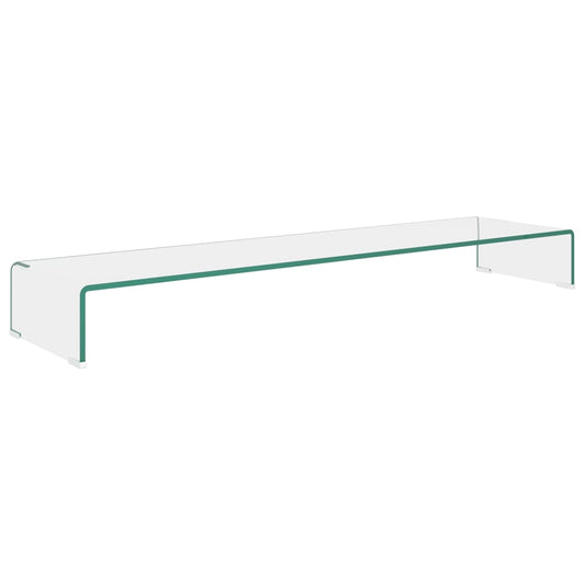 TV Stand/Monitor Riser Glass Clear 120x30x13 cm TV Stand/Monitor Riser Glass Clear 120x30x13 cm