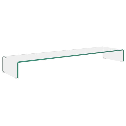 244133 vidaXL TV Stand/Monitor Riser Glass Clear 120x30x13 cm 244133 vidaXL TV Stand/Monitor Riser Glass Clear 120x30x13 cm